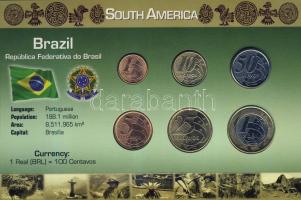Brazília 2004-2005. 1c, 5c, 10c, 25c, 50c, 1R bemutató szettben T:1