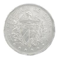 Kuba 1897. 1P Ag "Szuvenír Peso" közeli dátum, csillag a dátum vonala alatt (22,51g) T:2,2...