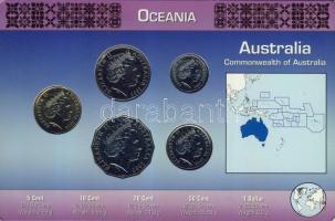 Ausztrália 2001-2006. 5c, 10c, 20c, 50c, 1$ bemutató szettben T:1