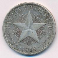 Kuba 1915. 1P Ag T:2- ph., patina
Cuba 1915. 1 Peso Ag C:VF edge error, patina
Krause KM#15.2