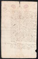 1707 Szepsi város tanács és helyi nemes közötti adó ügyben kelt megállapodás oklevelének korabeli másolata magyar nyelven