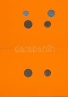 Hollandia 1948-1953. 1c-25c öt különböző év nem hivatalos forgalmi összeállításai narancssárga karto...