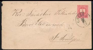 1877 5kr díjjegyes levél "CSIZÉR" - Szilágy Somlyó