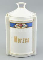 Német porcelán, morzsatartó, kopott, jelzett, m: 22 cm