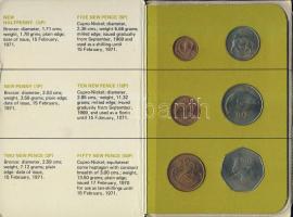 Írország 1969-71. 1/2p, 1p, 2p, 5p, 10p, 50p forgalmi szettben T:1