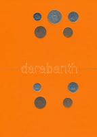 Hollandia 1971-1975. 1c-2 1/2G öt különböző év nem hivatalos forgalmi összeállítása, narancssárga ka...