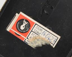 Jelzés nélkül: Retró bronz falikép, kopásokkal, 17x8 cm