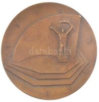 Szombathelyi László (1943-1987) 1970. Emlékül Az MSZMP Szolnok megyei bizottsága és a megyei tanács kétoldalas bronz emlékérem (62mm) T:2