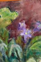 Gráber Margit (1896-1993): Csendélet. Olaj, vászon, farostra kasírozva, jelezve balra lent. 65×38 cm...