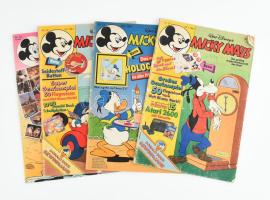 4 db Walt Disney Micky Maus (Mickey egér) német nyelvű képregényújság, vegyes állapotban