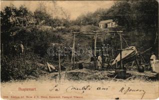 1905 Bustenari, olajbányászok / oil miners and hand dug oil wells (lyukak / pinholes)