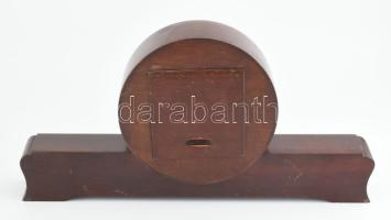 Art Deco asztali, mechanikus óra, működik, szép állapotban, kulccsal. 46x9x23 cm