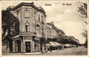 1933 Braila, Strada Regala / street view, Hotel Traian, shops (small tear)