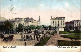 1906 Braila, Central / street view, tram (fl)