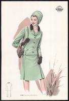 cca 1950 3 db Wemo Modes Internationales vintage divatkép, ofszet nyomat, papír, 32x21,5 cm