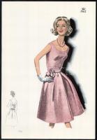 1965 3 db vintage divatkép, ofszet nyomat, papír, 34x24 cm