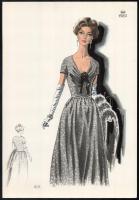 1965 3 db vintage divatkép, ofszet nyomat, papír, 34x24 cm