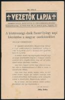 1946 A vezetők lapja c. cserkészlap egy száma Tildy köztársasági elnök köszöntőjével