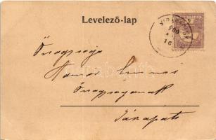 1900 Poprád (Tátra, Magas-Tátra, Vysoké Tatry); Római katolikus templom és harangtorony. Geruska Pál...