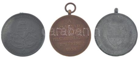 1938. "Felvidéki Emlékérem" bronz kitüntetés + 1940. "Erdélyi részek felszabadulásána...