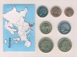 Görögország 1990-94. 1Dr, 2Dr, 5Dr, 10Dr, 20Dr, 50Dr, 100Dr bemutató szettben T:1