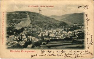 1901 Korompa, Krompach, Krompachy; látkép. Balkányi S. kiadása / general view (Rb)