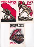Magyar Tanácsköztársaság plakátjai - 3 db MODERN magyar reprint propaganda képeslap / Hungarian Soviet Republic - 3 modern Hungarian reprint propaganda motive postcards