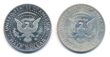 Amerikai Egyesült Államok 1989S-1990S 1/2$ Cu-Ni "Kennedy" (2xklf) T:PP fo.
USA 1989S-199...