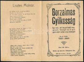 cca 1920 Borzalmas gyilkosság c. vers írta Török János, Szeged 4p
