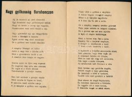 cca 1920 Borzalmas gyilkosság c. vers írta Török János, Szeged 4p