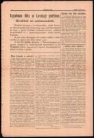 1919 A Köztársaság c. politikai napilap szeptember 17-i száma, román cenzurával
