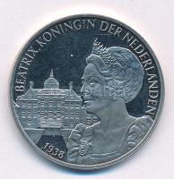 Hollandia 1998. Beatrix kétoldalas fém emlékérem (32mm) T:1- (PP) Netherlands 1998. Beatrix two-sided metal commemorative medallion (32mm) C:AU (PP)