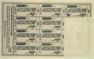 1920. "Pannonia Keresztény Fogyasztási Szövetkezet" üzletrésze 50K-ról, szelvényekkel
