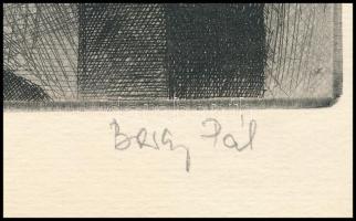 Barczy Pál (1933-2003): Március előtt (Petőfi). Rézkarc, papír, jelzett, 19×29 cm