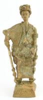 Jelzés nélkül: Szenegáli harcos. Bronz, kopásokkal, m: 26 cm