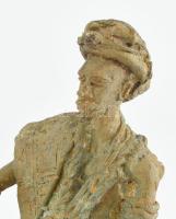 Jelzés nélkül: Szenegáli harcos. Bronz, kopásokkal, m: 26 cm