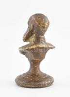 Ferenc József (1830-1916) osztrák császár, magyar király, miniatűr, bronz, kis kopásokkal, jelzés né...