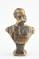 Ferenc József (1830-1916) osztrák császár, magyar király, miniatűr, bronz, kis kopásokkal, jelzés nélkül, m: 4 cm