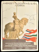 cca 1910 A Nemzeti Áldozatkészség Szobra kemény karton, falra akasztható plakát Basch Árpád litográfiájával. Szélén kis gyűrődés 25x33 cm