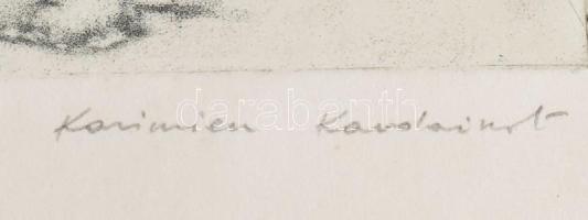 Olvashatatlan jelzéssel (Kazimier...), lengyel művész, XX. sz. vége: Afrodité (...). Rézkarc, papír,...