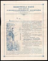 cca 1890 Schottola Ernő pincegazdasági eszközök 4 oldalas reklám nyomtatvány