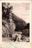 1905 Petrozsény, Petrosani; Szurduki szoros, út Romániába. Kendoff A. és fia kiadása / Pasul Surduc / Surduc gorge, mountain pass, road to Romania (EK)