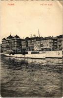 1911 Fiume, Rijeka; TÁTRA és GÖDÖLLŐ gőzhajók a kikötőben / steamships in the port (EK)