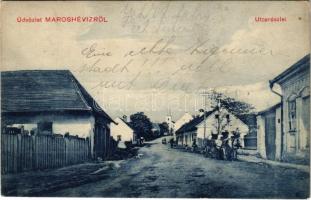 1912 Maroshévíz, Oláhtoplica, Toplita, Toplica; utca részlet. Walter Ede kiadása / street view (EK)