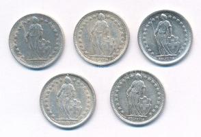 Svájc 1934-1965. 1/2Fr Ag (5xklf) T:1--2-
Switzerland 1934-1965. 1/2 Franc Ag (5xdiff) C:AU-VF
Kra...