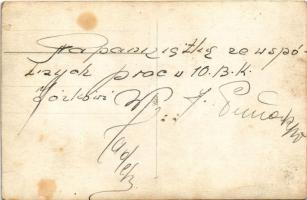 Magyar katonák csoportképe. Edison műterem, Fűzér ucca 13. photo (EK)