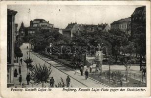 Pozsony, Pressburg, Bratislava; Kossuth Lajos tér, hirdető oszlop / square, advertising column (Rb)