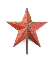 1950 körül, nagyméretű vörös csillag, Kommunista relikvia, festett vas, sérült a festés, 40x36 cm