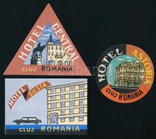 6 db kolozsvári hotelcímke