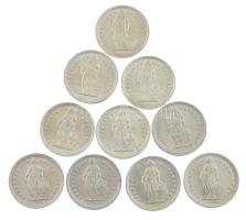 Svájc 1965. 1/2Fr Ag (10db) T:1-
Switzerland 1965. 1/2 Franc Ag (10pcs) C:AU
Krause KM#23